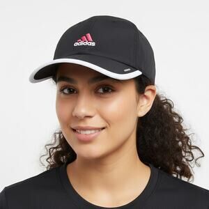 Adidas Aeroready Baseball Cap Adjustable Running Training Hat Black Womens OS